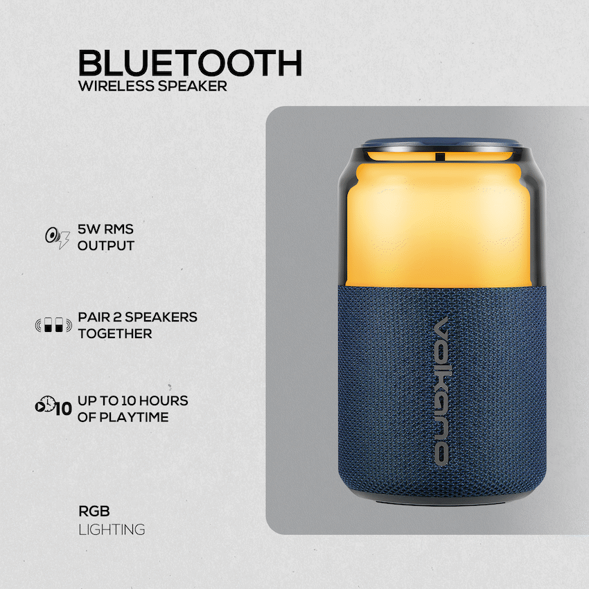 Volkano Neptune Bluetooth Wireless Speaker - Blue - Image 12