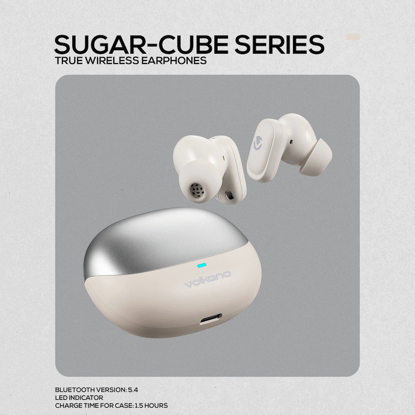 Volkano Sugar-Cube Active Noise-Cancelling True Wireless Earphones - Nude - Image 5