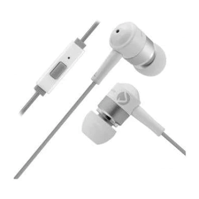 Volkano Earphones with Mic - Stannic Series - White - Image 4