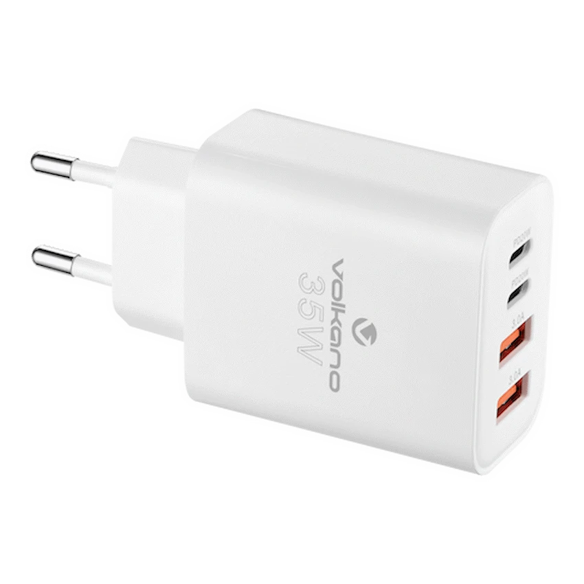 Volkano Quad Series 2x PD USB-C 2x USB-A 3a Wall Charger - Image 6