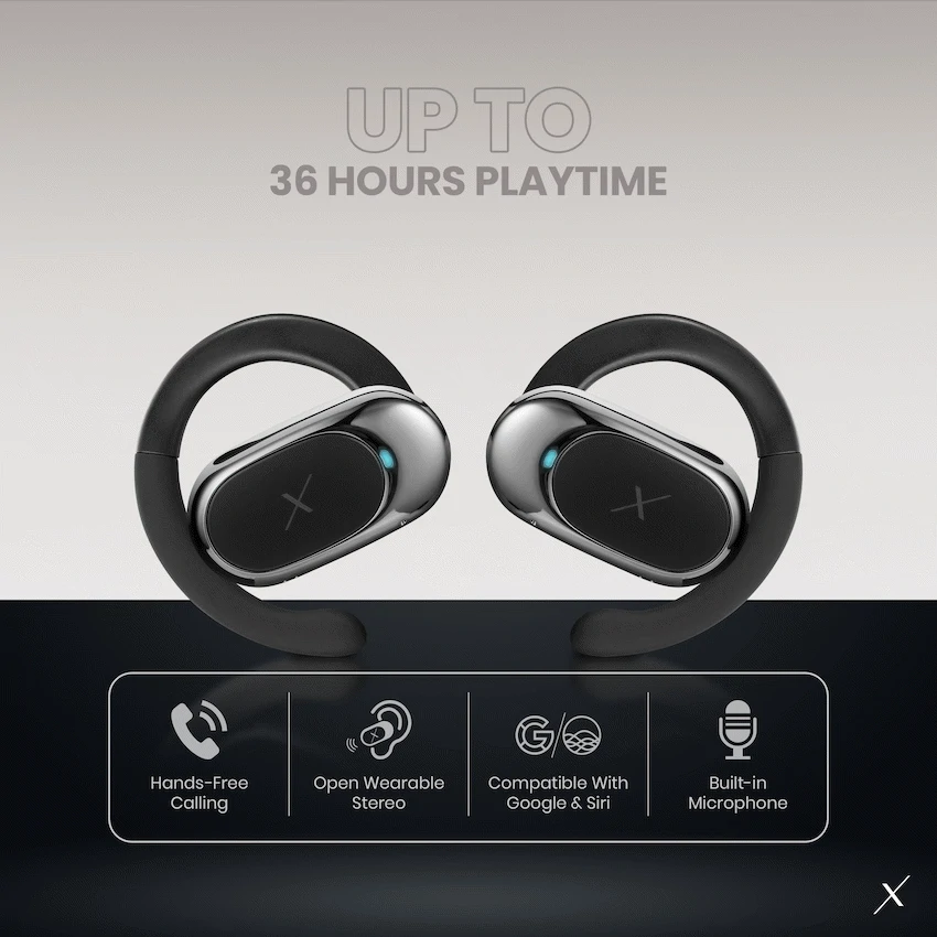 Volkano X VXO200 Open Wearable Stereo Earphones - Black - Image 3