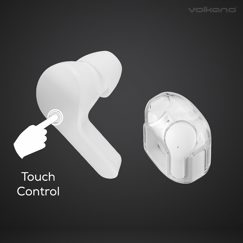Volkano Crystalline Series TWS Earphone - White - Hardbox - Image 5