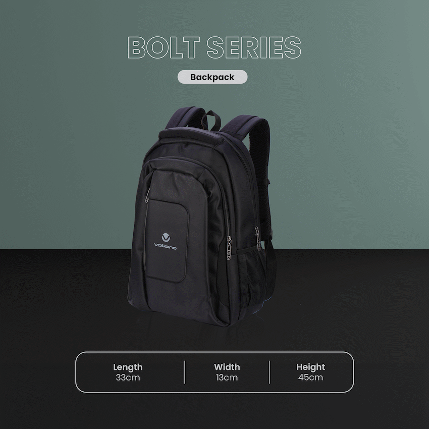 Volkano Bolt series backpack Black - Image 4