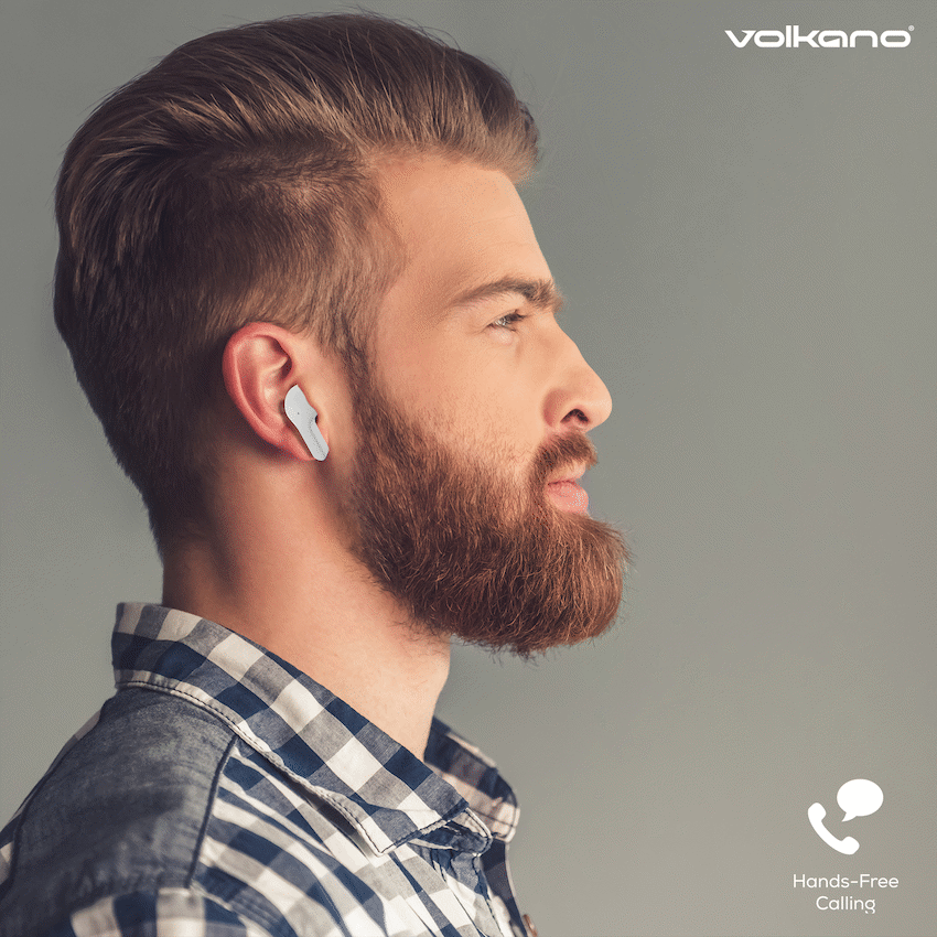 Volkano Crystalline Series TWS Earphone - White - Hardbox - Image 6