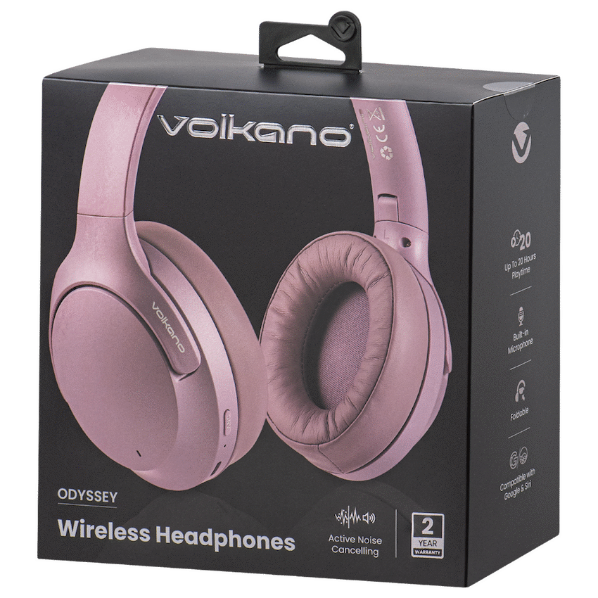 Volkano Odyssey ANC Bluetooth Wireless Headphone - Rose Gold - Image 29