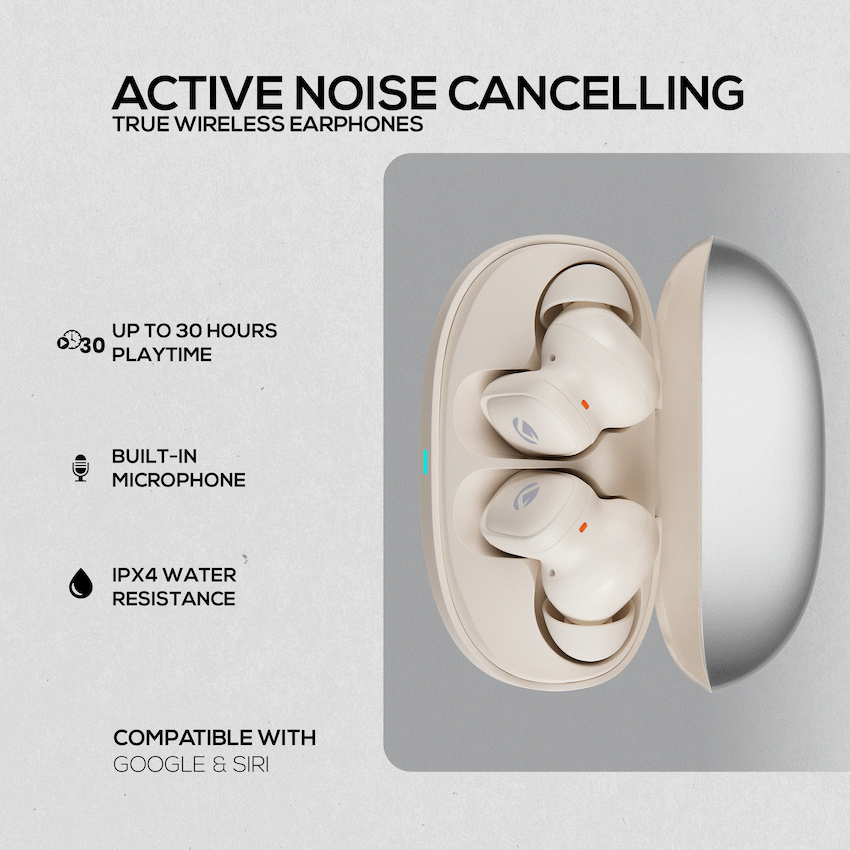 Volkano Sugar-Cube Active Noise-Cancelling True Wireless Earphones - Nude - Image 15