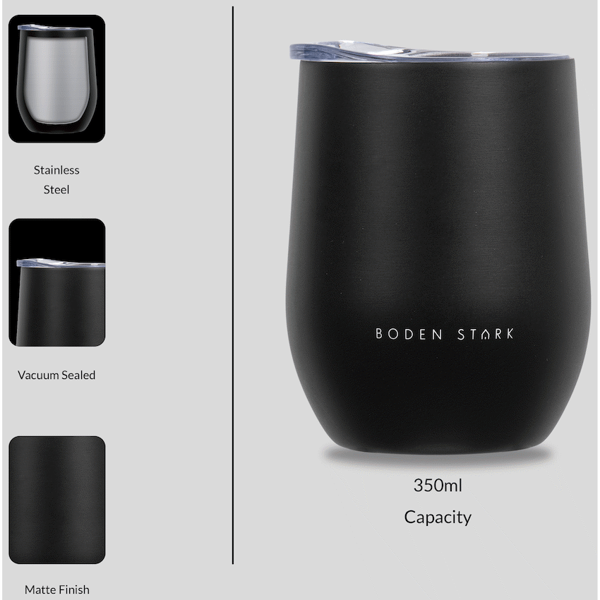 Boden Stark Tumbler 350ml - Black - Image 7