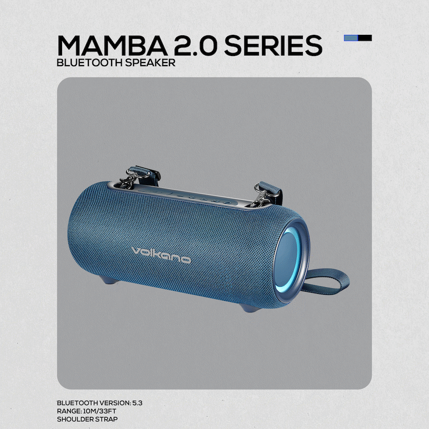 Volkano Mamba 2.0 Series Bluetooth Speaker - Blue - Image 27