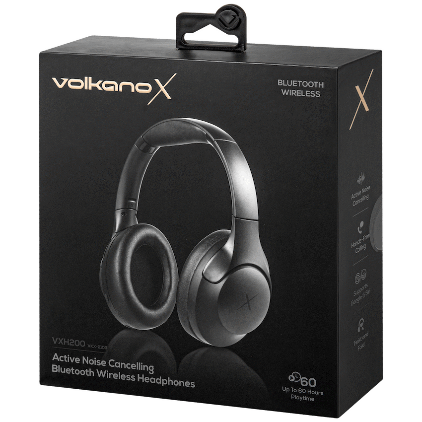 VolkanoX VXH200 Bluetooth Headphones with ANC - Black - Image 5