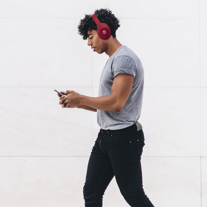 Volkano Cosmic 2 Series Bluetooth Headphones - Red - Image 8