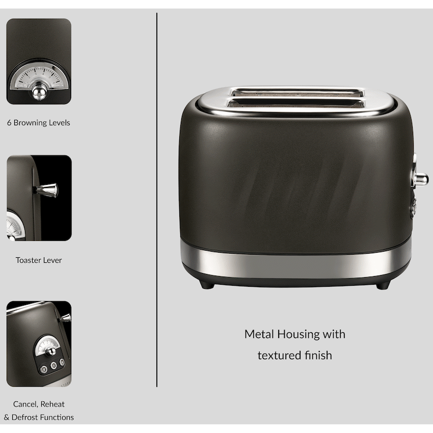 Boden Stark 2-Slice Stainless Steel Toaster - Image 6