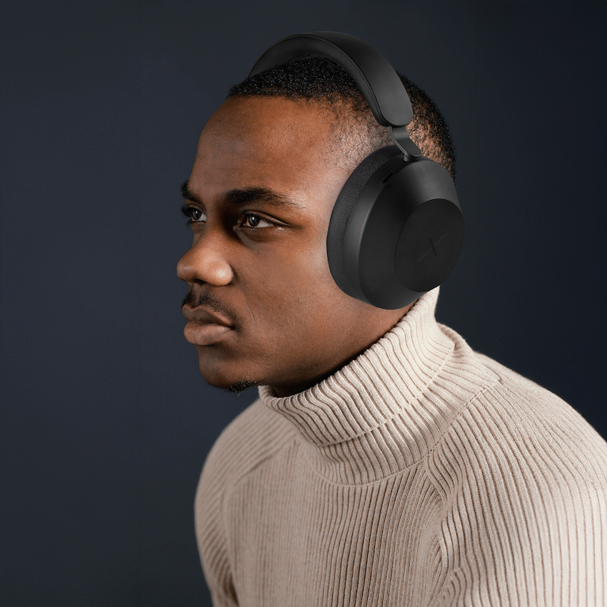 VolkanoX H400 Hybrid Active Noise Cancellation Headphones - Black - Image 11