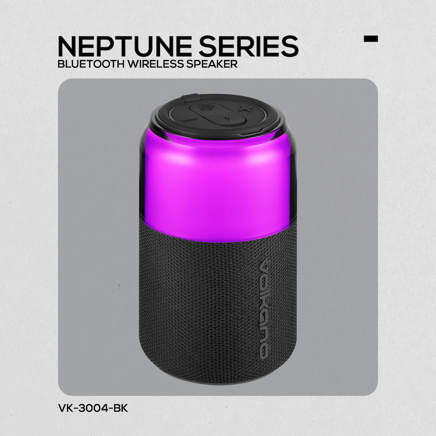 Volkano Neptune Bluetooth Wireless Speaker - Black - Image 8