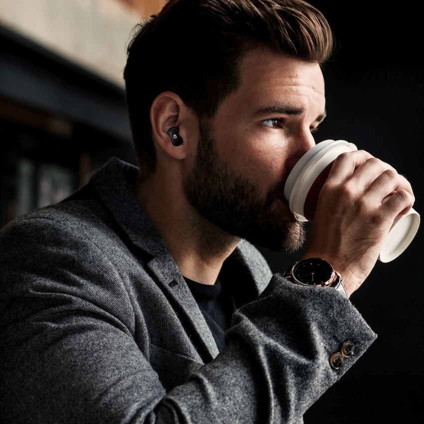 Volkano Sugar-Cube Active Noise Cancelling True Wireless Earphones - Black - Image 12