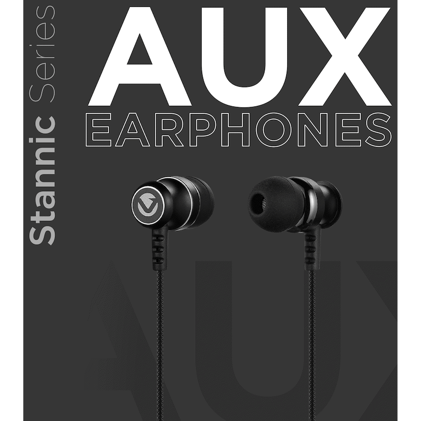 Volkano Earphones with Mic - STANNIC SERIES - Black - Image 7