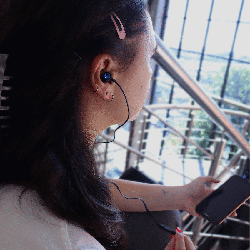 Volkano Alloy Series Metal Earphone - Blue - Image 8