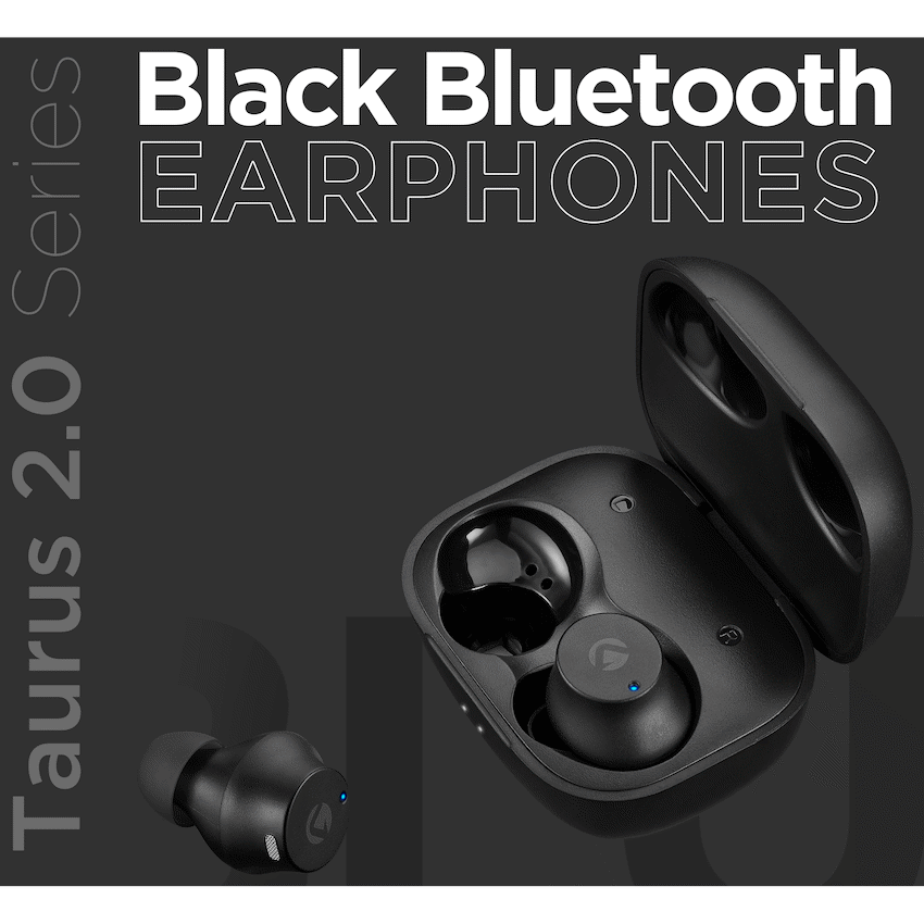 Volkano Taurus Series 2.0 True Wireless Earphones with Charging Case - Black - Image 14