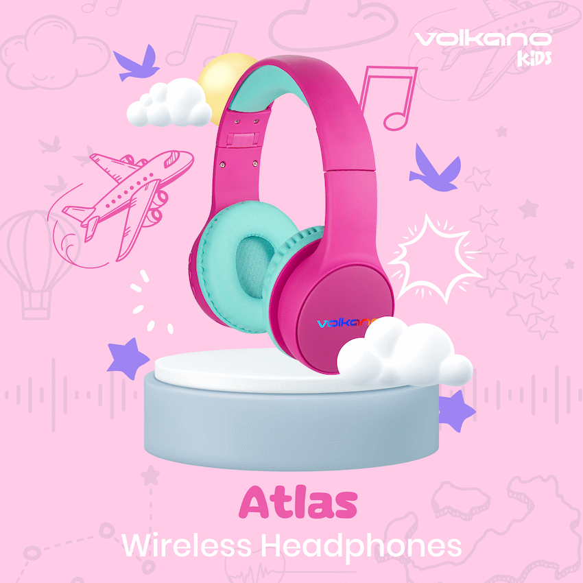 Volkano Kids Atlas Bluetooth Padded Headphones with dB Switch Function - Image 8