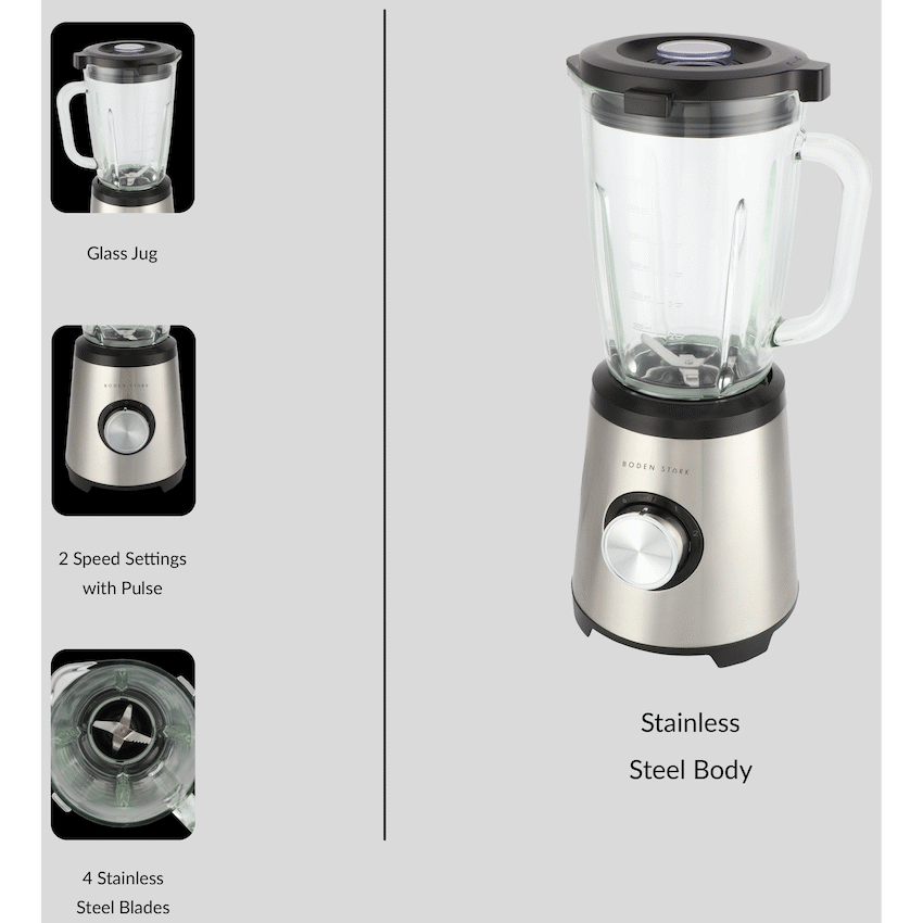 Boden Stark 1000w Glass Jug Blender - Image 7