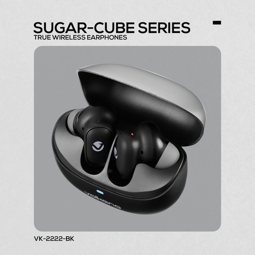 Volkano Sugar-Cube Active Noise Cancelling True Wireless Earphones - Black - Image 15