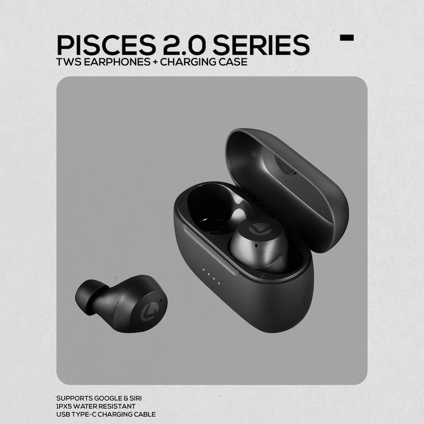 Volkano Pisces 2.0 Series TWS Earphones - Black - Image 17