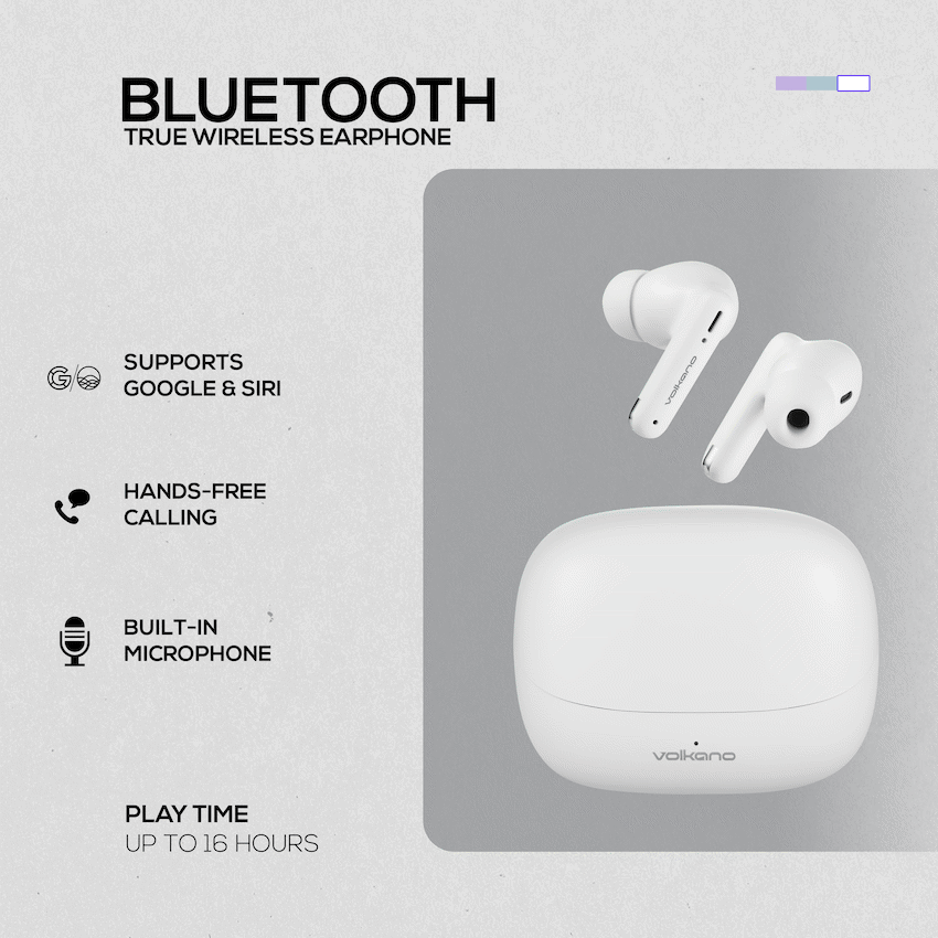 Volkano Jupiter Series TWS Earphones - White - Image 12