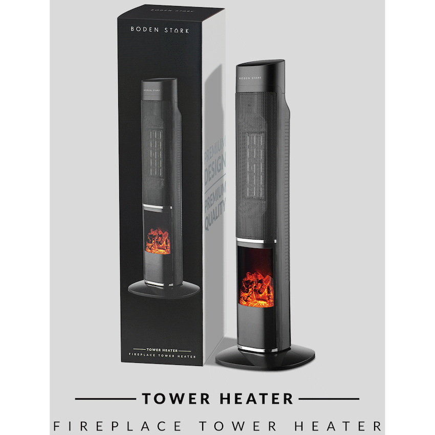 Boden Stark Fireplace Tower Heater - Image 10