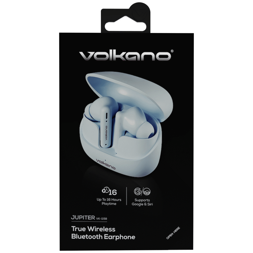 Volkano Jupiter Series TWS Earphones - Pastel Blue - Image 13