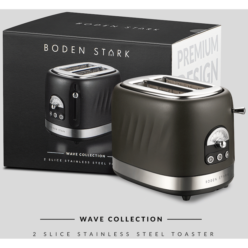 Boden Stark 2-Slice Stainless Steel Toaster - Image 8