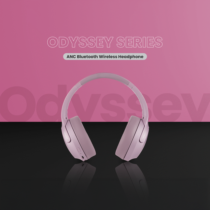 Volkano Odyssey ANC Bluetooth Wireless Headphone - Rose Gold - Image 15