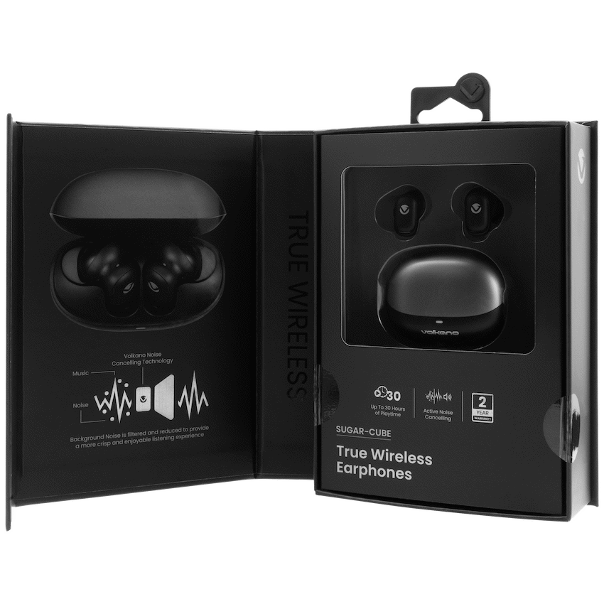 Volkano Sugar-Cube Active Noise Cancelling True Wireless Earphones - Black - Image 18