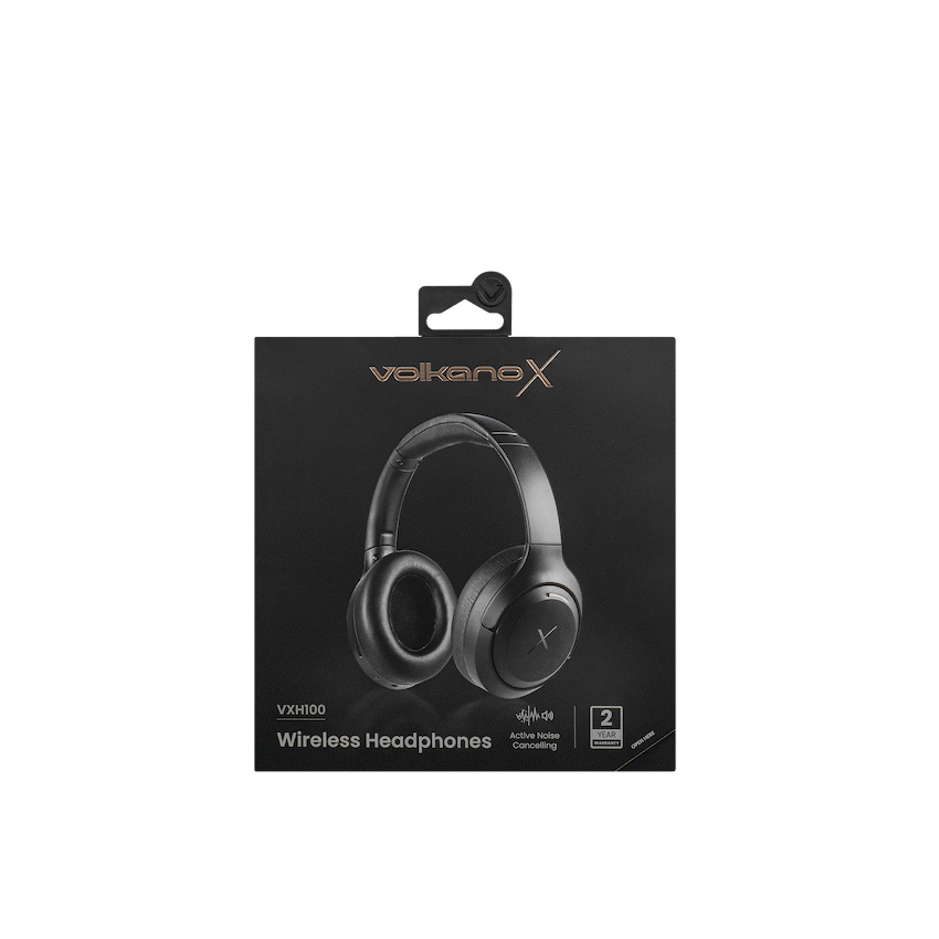 VolkanoX VXH100 Bluetooth Headphones with ANC - Black - Image 9