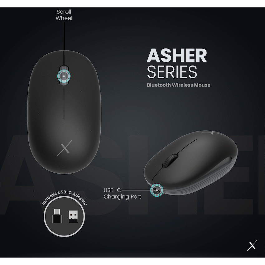 VolkanoX Asher Bluetooth Wireless Mouse - Graphite - Image 6