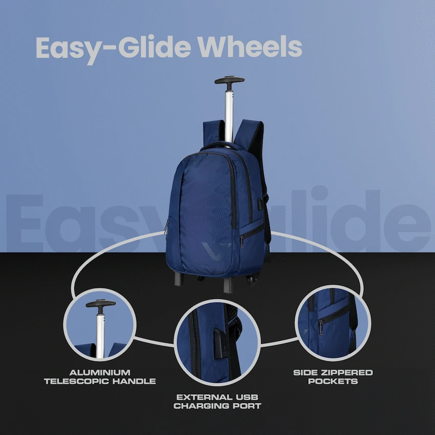 Volkano Midtown Trolley Backpack - Navy - Image 19