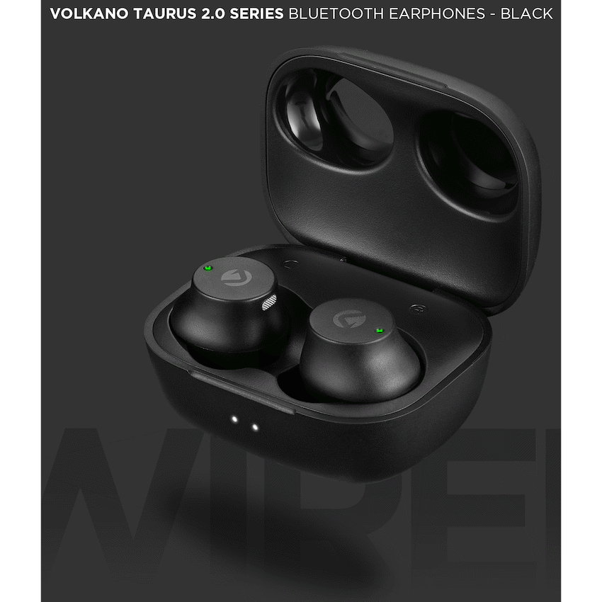 Volkano Taurus Series 2.0 True Wireless Earphones with Charging Case - Black - Image 19