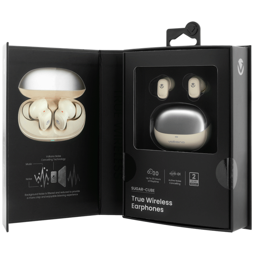Volkano Sugar-Cube Active Noise-Cancelling True Wireless Earphones - Nude - Image 24