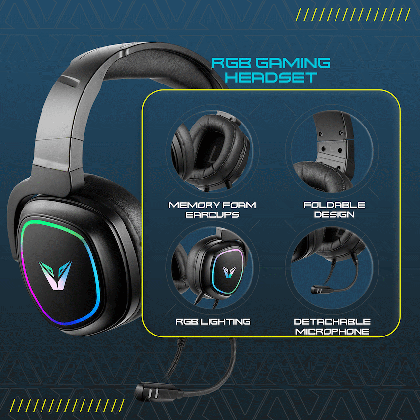 VX Gaming Thunder series Gaming Headset RGB - Image 8
