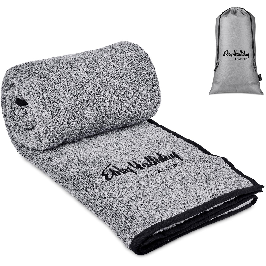 Serendipio Tranquil Sherpa Fleece Blanket - Black